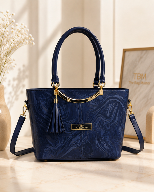 TBM Sage Marble Luxe Handbag β Premium Womenβs Tote & Shoulder Bag (12β Γ 8β Γ 4β)