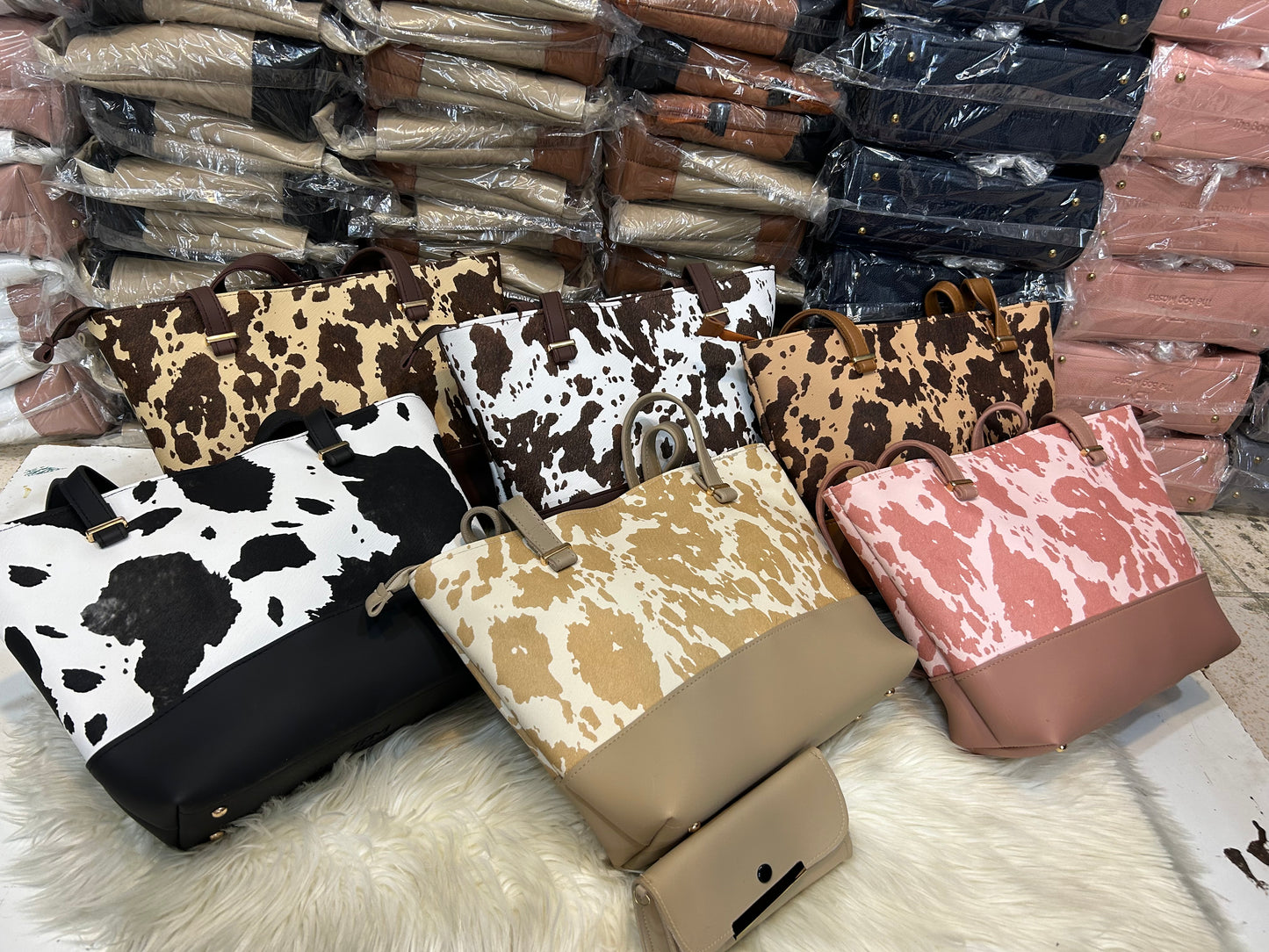 High Quality 2 Piece Tote Bag With Long Wallet