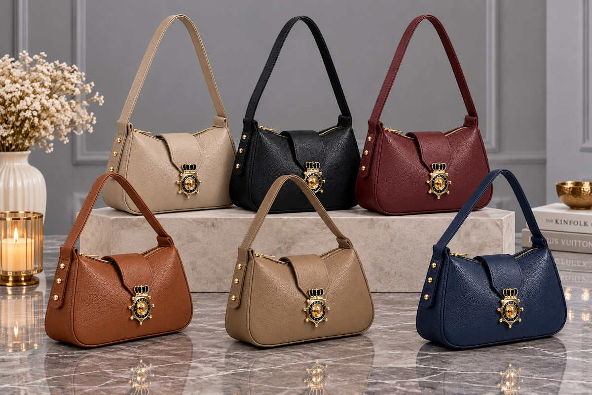 Royal Crown Lock Shoulder Bag