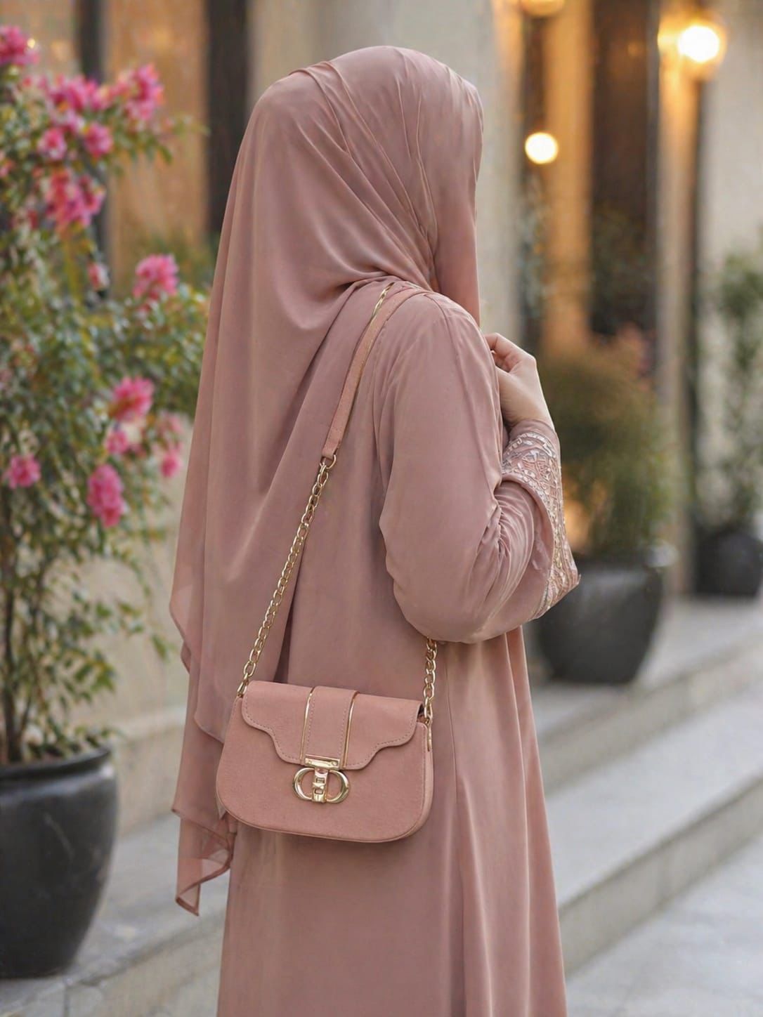 Luxury Textured Crossbody Bag with Signature Designer Clasp & Chain-Link Strap
