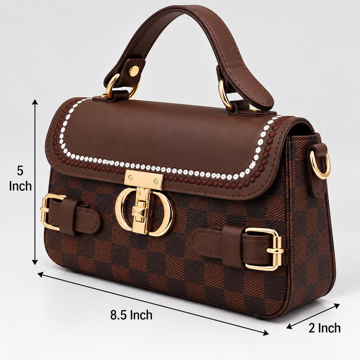 Classic Pattern Cross Body Bag
