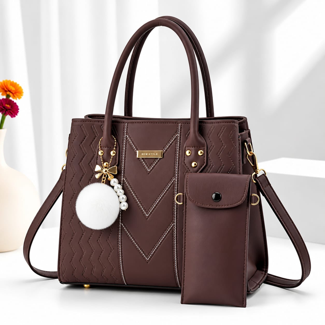 TBM Premium 2-Piece Handbag & Mobile Wallet