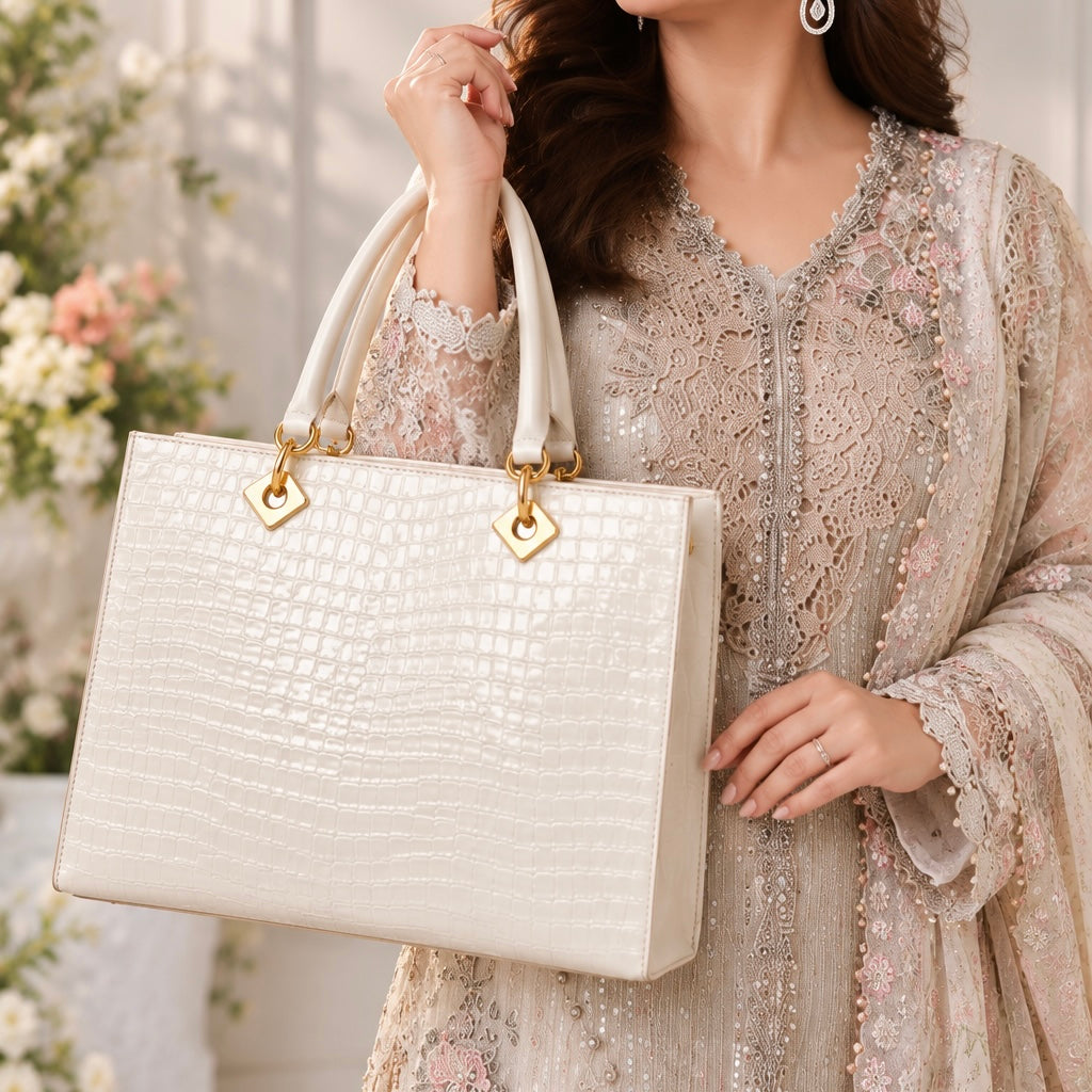 Luxe Croco 3-Piece Handbag Set