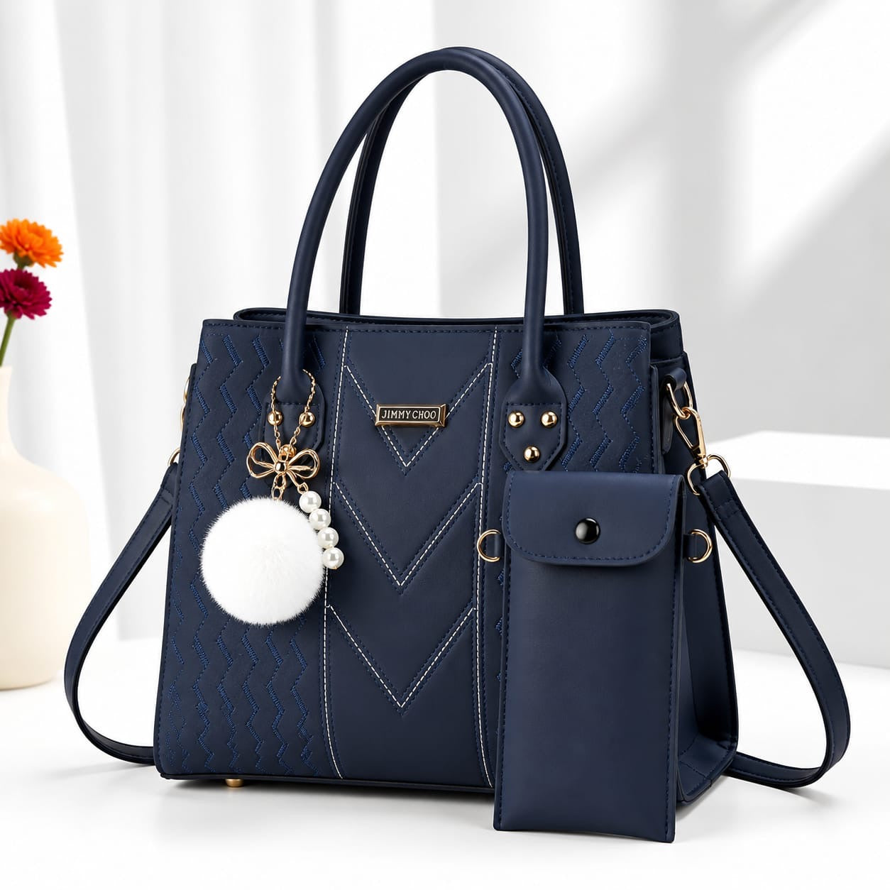 TBM Premium 2-Piece Handbag & Mobile Wallet