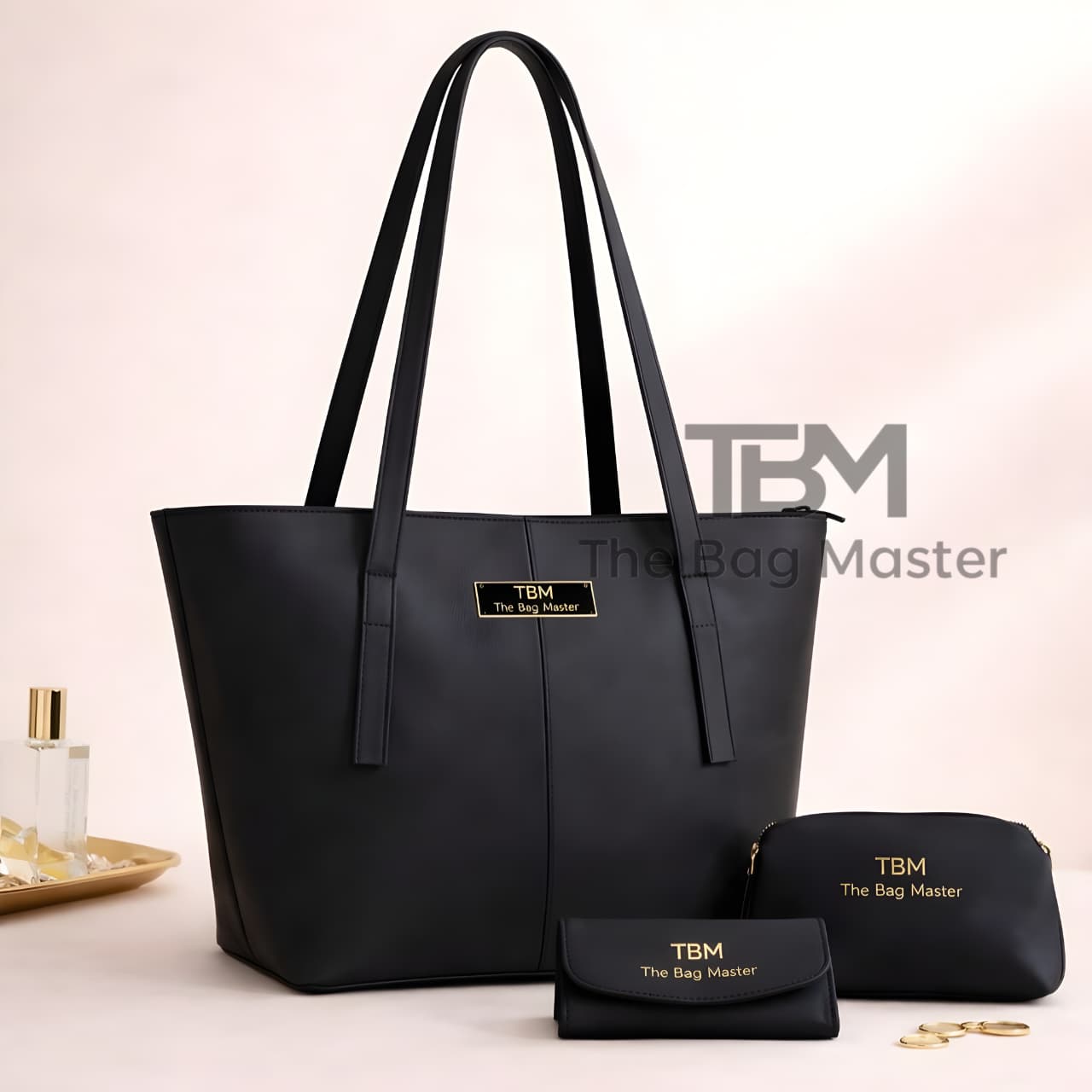 High Quality 3 Piece Tote Bags With Cloud bag And Wallet