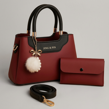 TBM JING & PIN Premium 3-Piece Handbag & Wallet Set