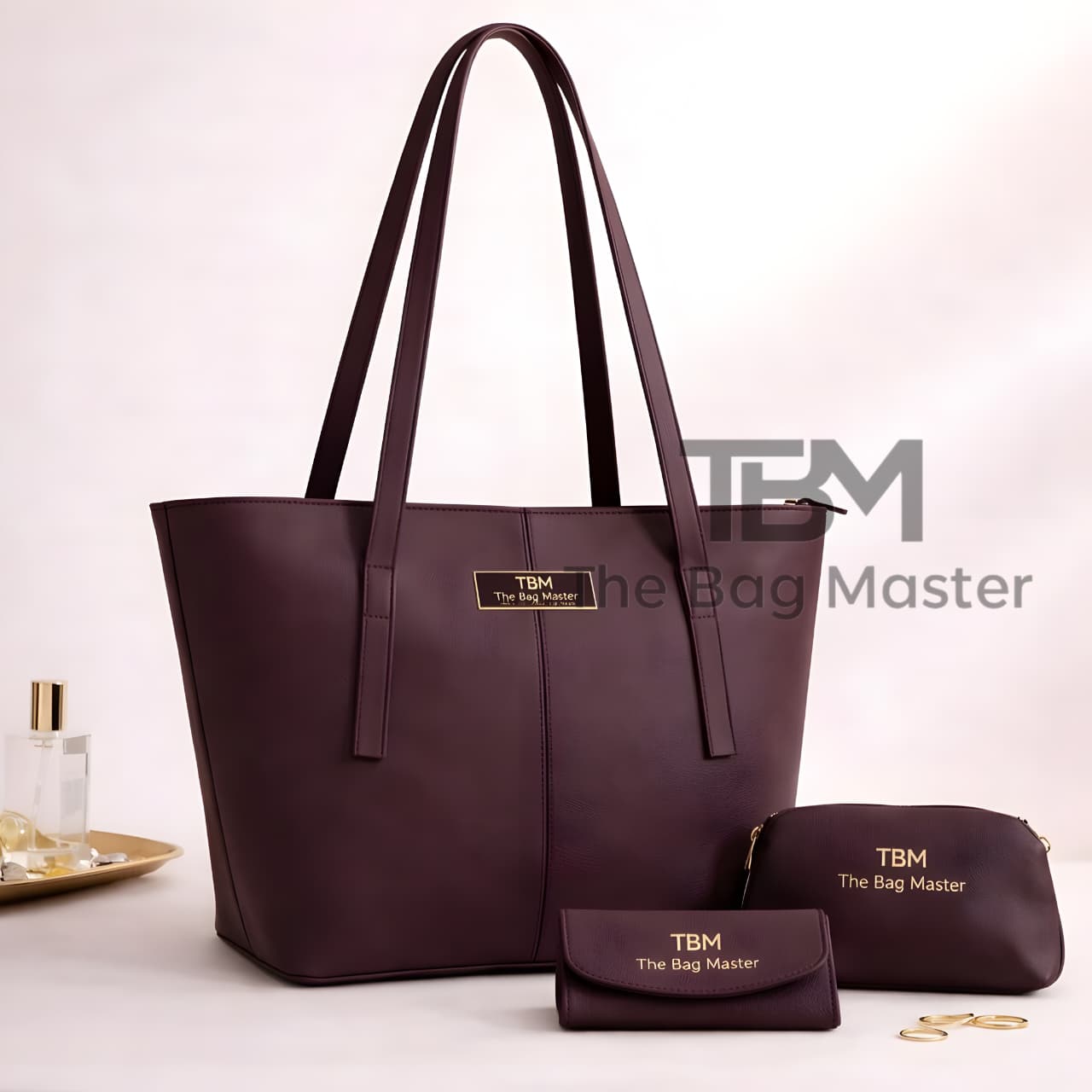 High Quality 3 Piece Tote Bags With Cloud bag And Wallet