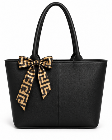 Elegant Everyday Tote Bag with Silk Rondom Ribbon – The Bag Master