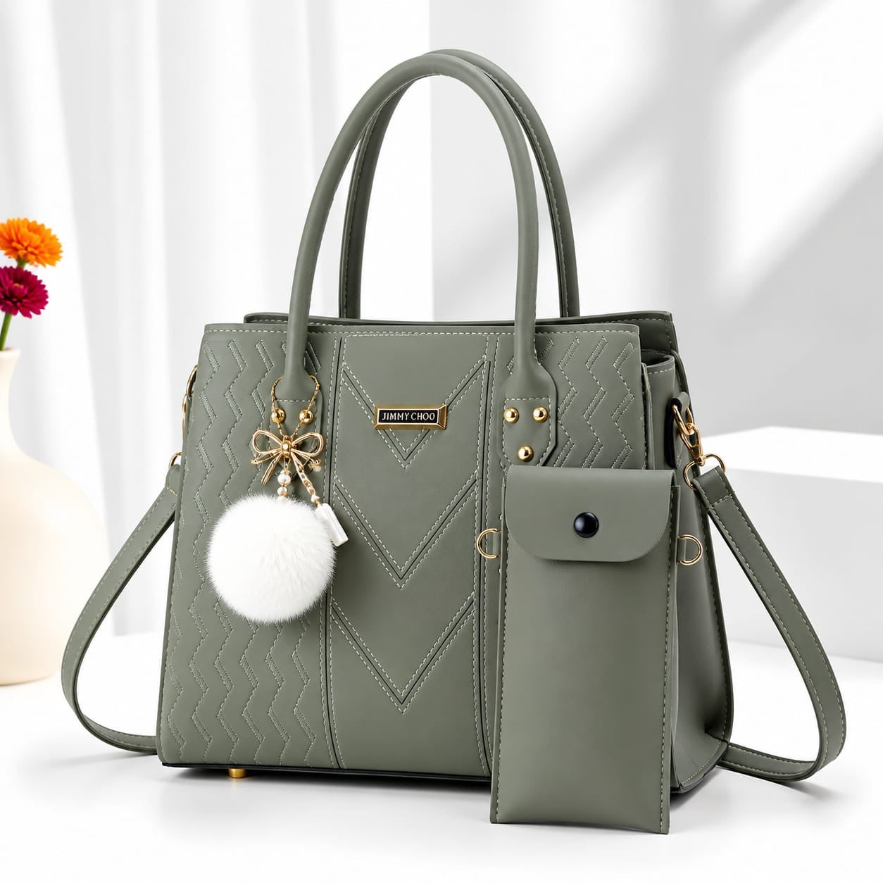 TBM Premium 2-Piece Handbag & Mobile Wallet