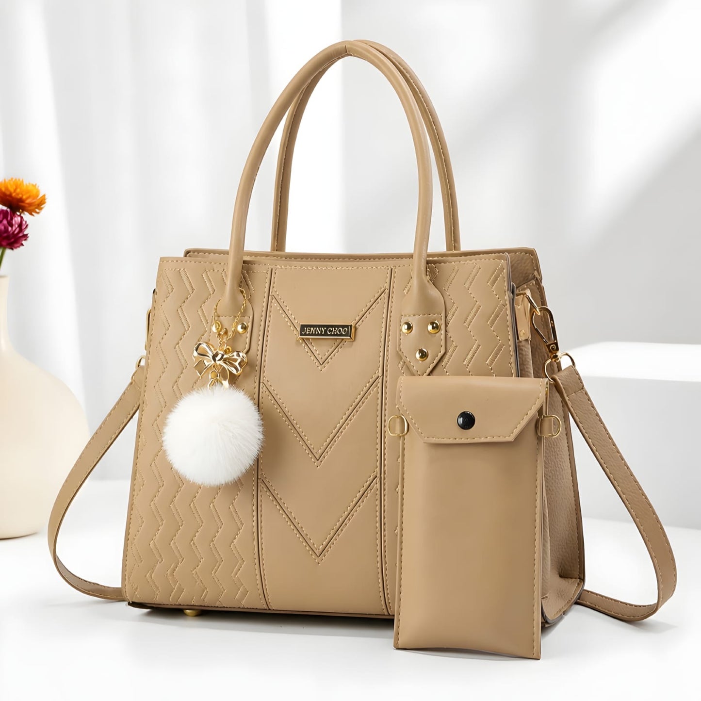 TBM Premium 2-Piece Handbag & Mobile Wallet