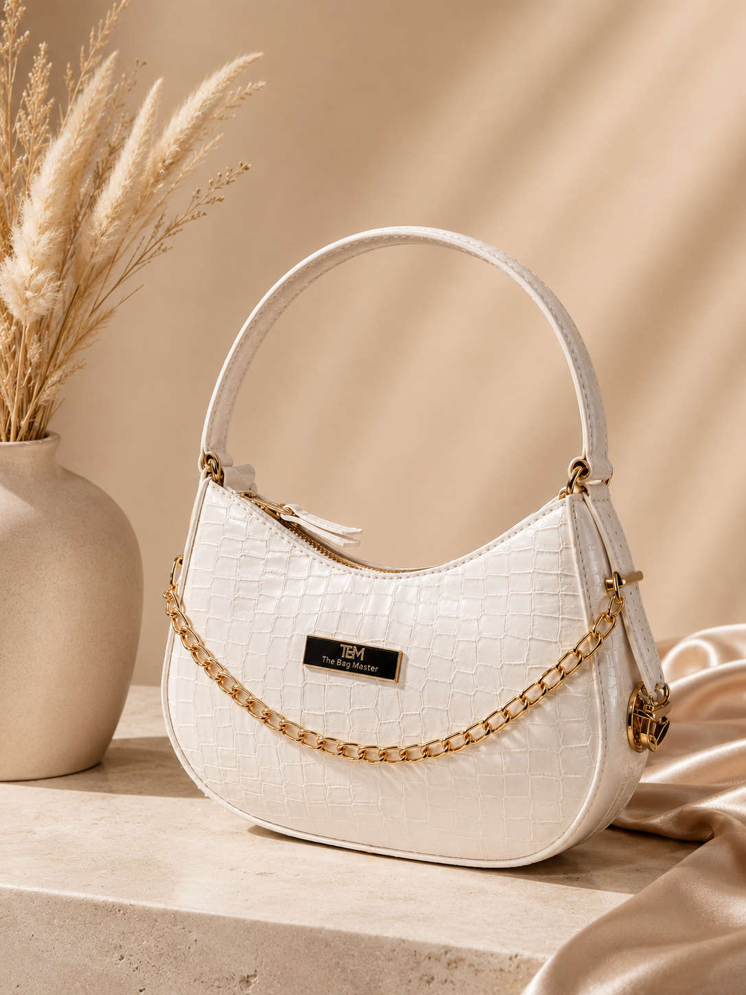 High Quality TBM Crocodile Regzine Moon Bag