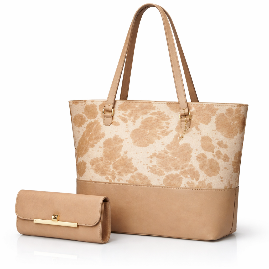 High Quality 2 Piece Tote Bag With Long Wallet