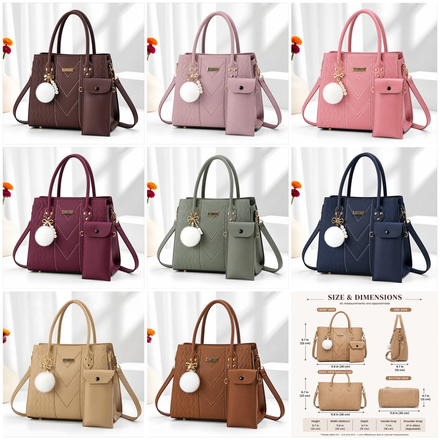 TBM Premium 2-Piece Handbag & Mobile Wallet