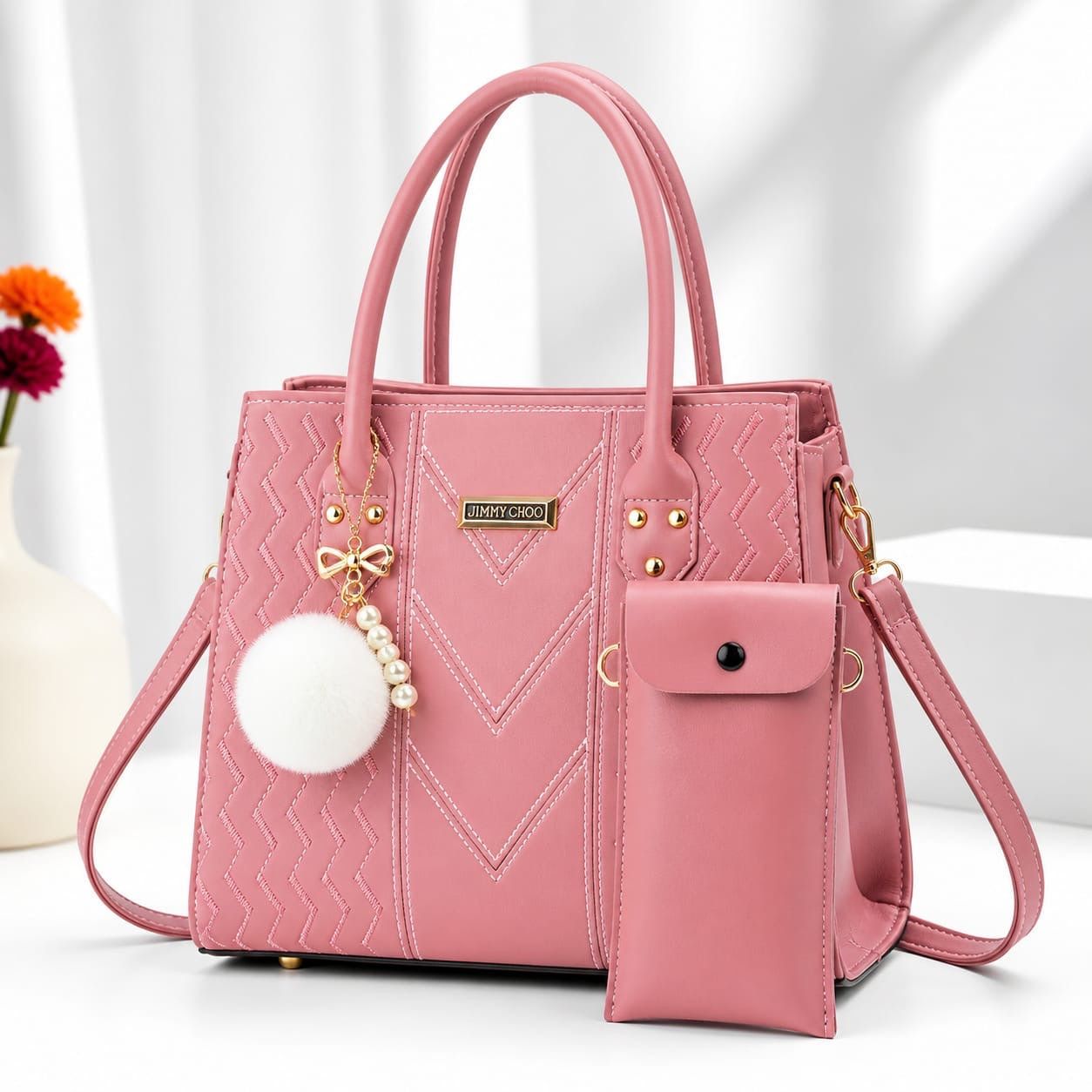 TBM Premium 2-Piece Handbag & Mobile Wallet