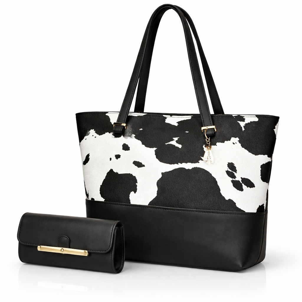 High Quality 2 Piece Tote Bag With Long Wallet