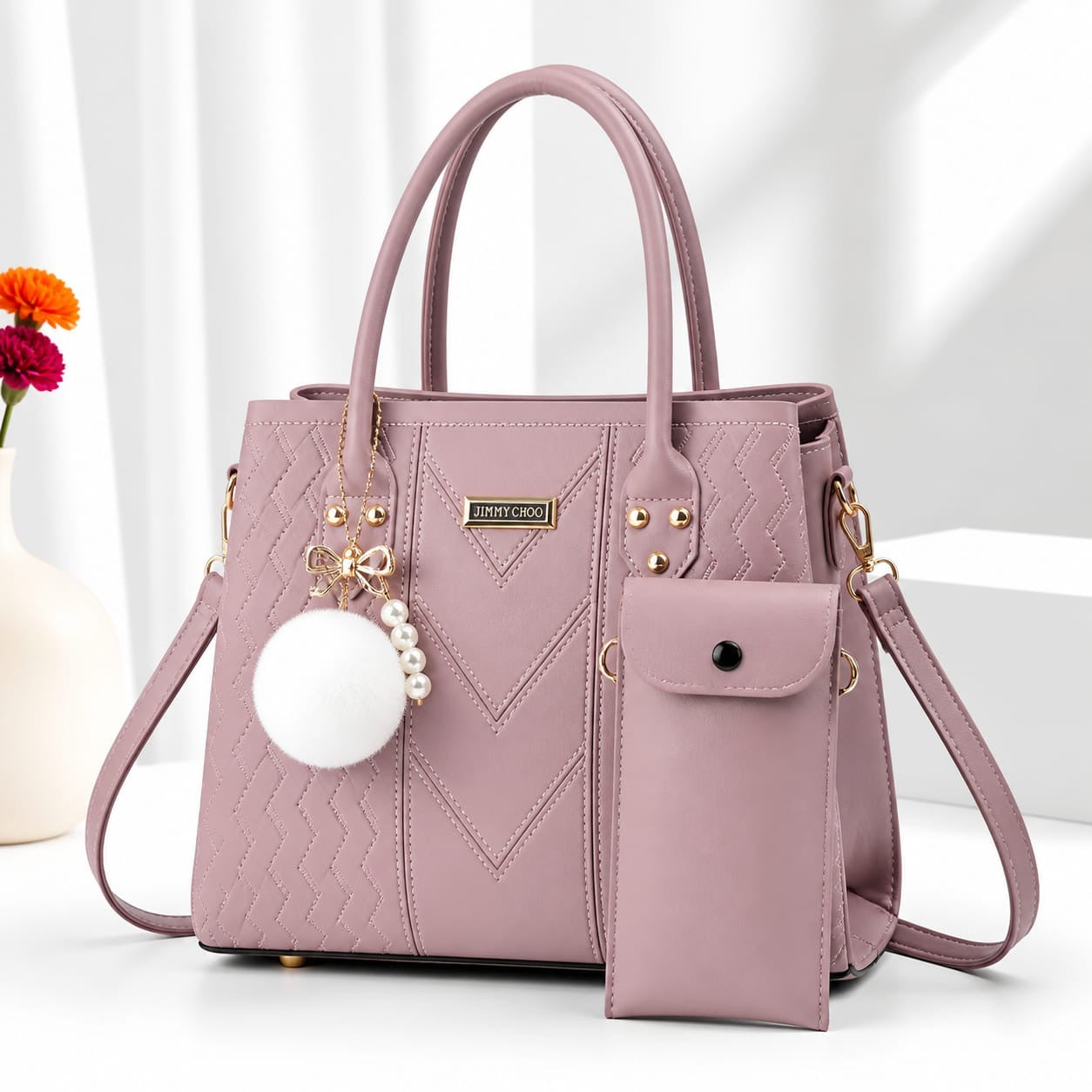 TBM Premium 2-Piece Handbag & Mobile Wallet