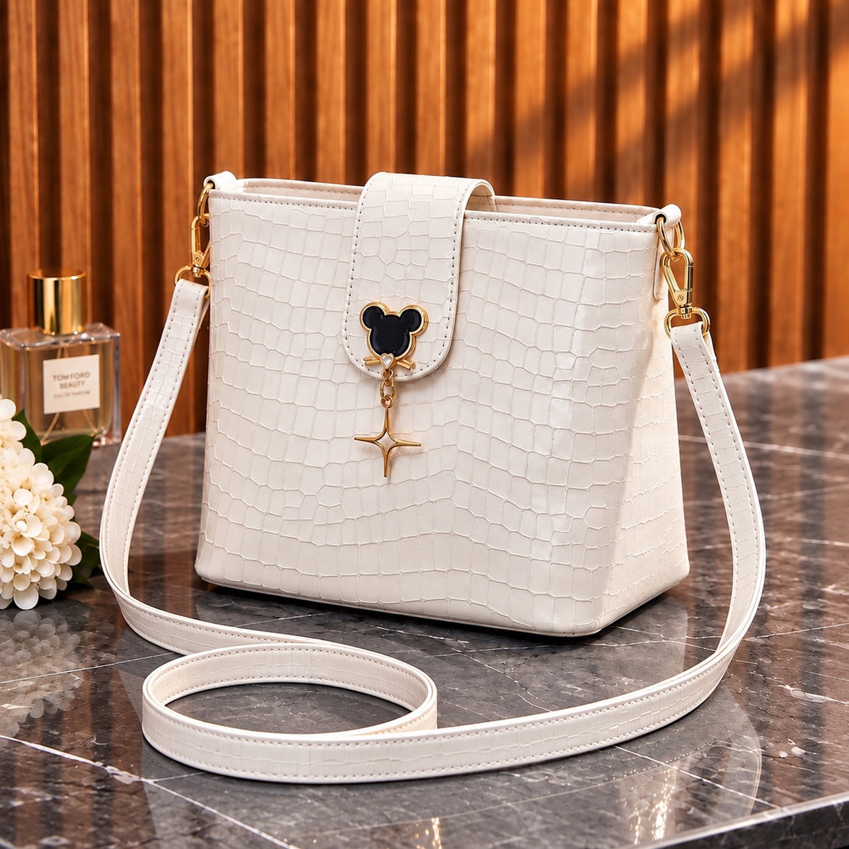 Luxury Crocodile Texture Cross Body Bag