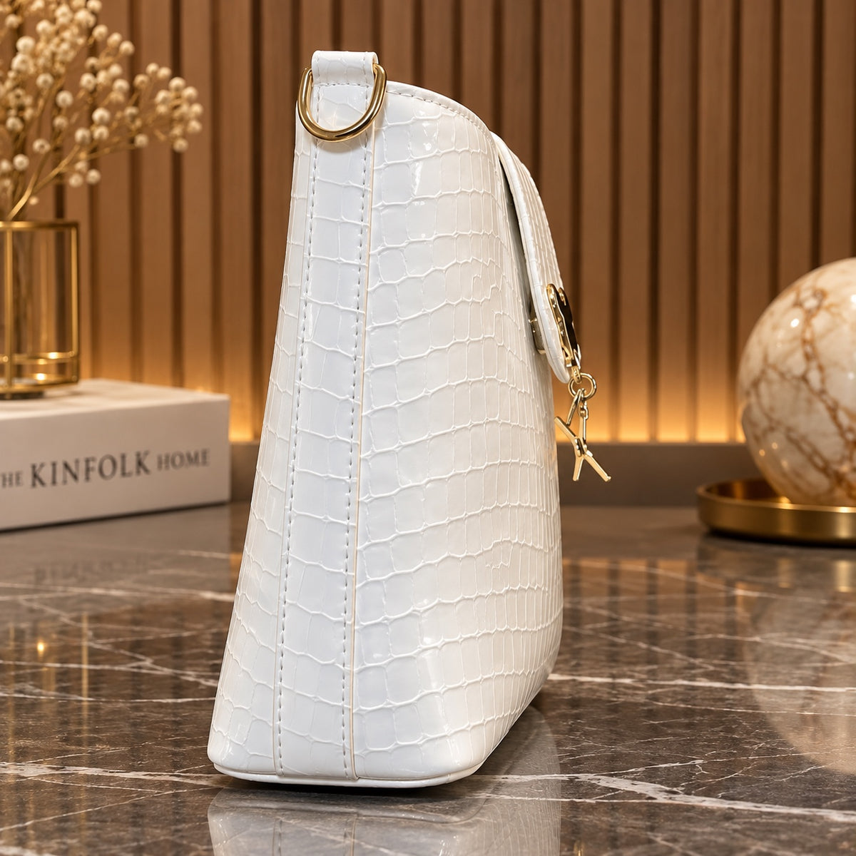 Luxury Crocodile Texture Cross Body Bag