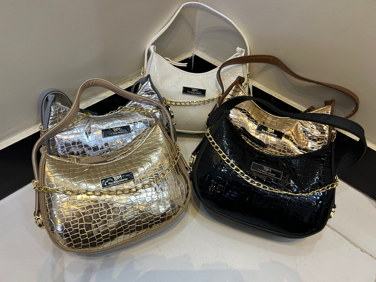 High Quality TBM Crocodile Regzine Moon Bag