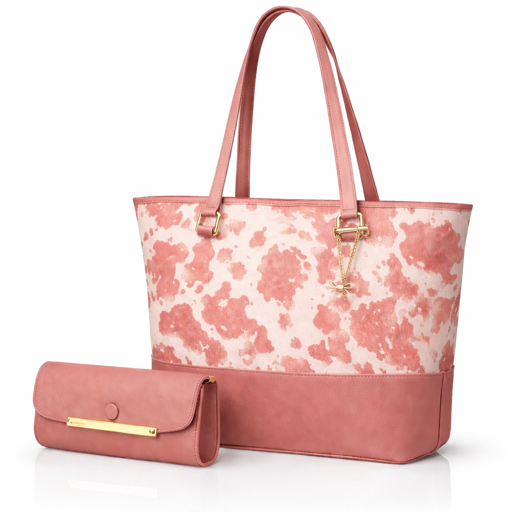 High Quality 2 Piece Tote Bag With Long Wallet