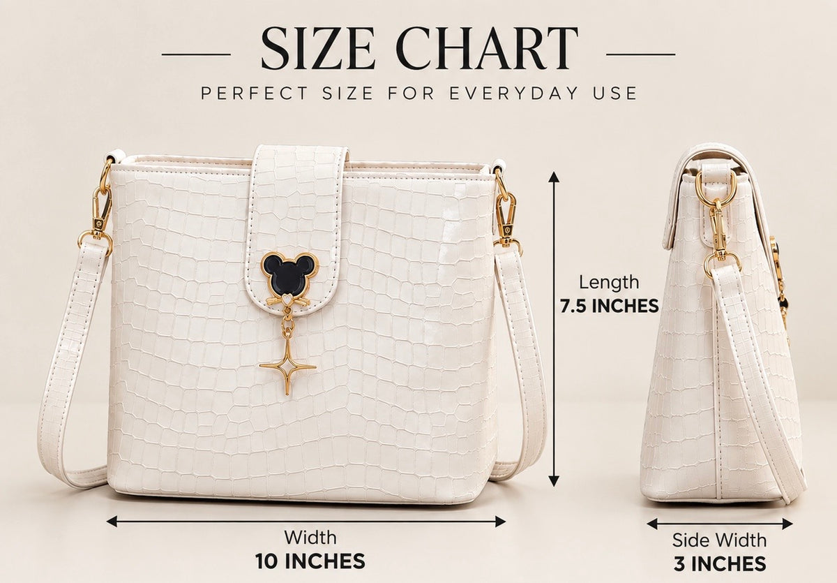 Luxury Crocodile Texture Cross Body Bag