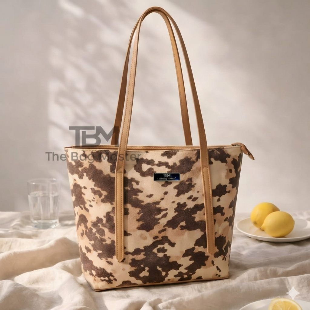 Premium Cow-Print Stylish Tote Bag
