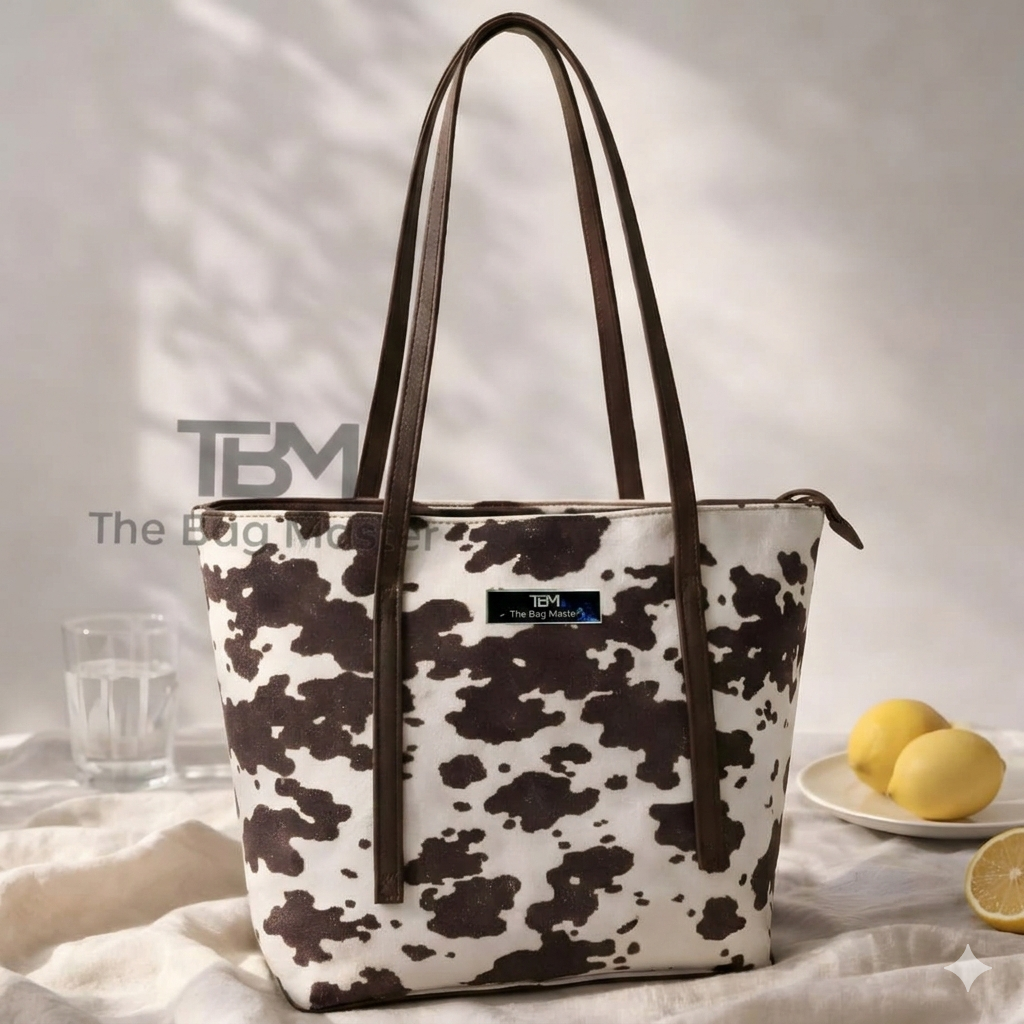 Premium Cow-Print Stylish Tote Bag