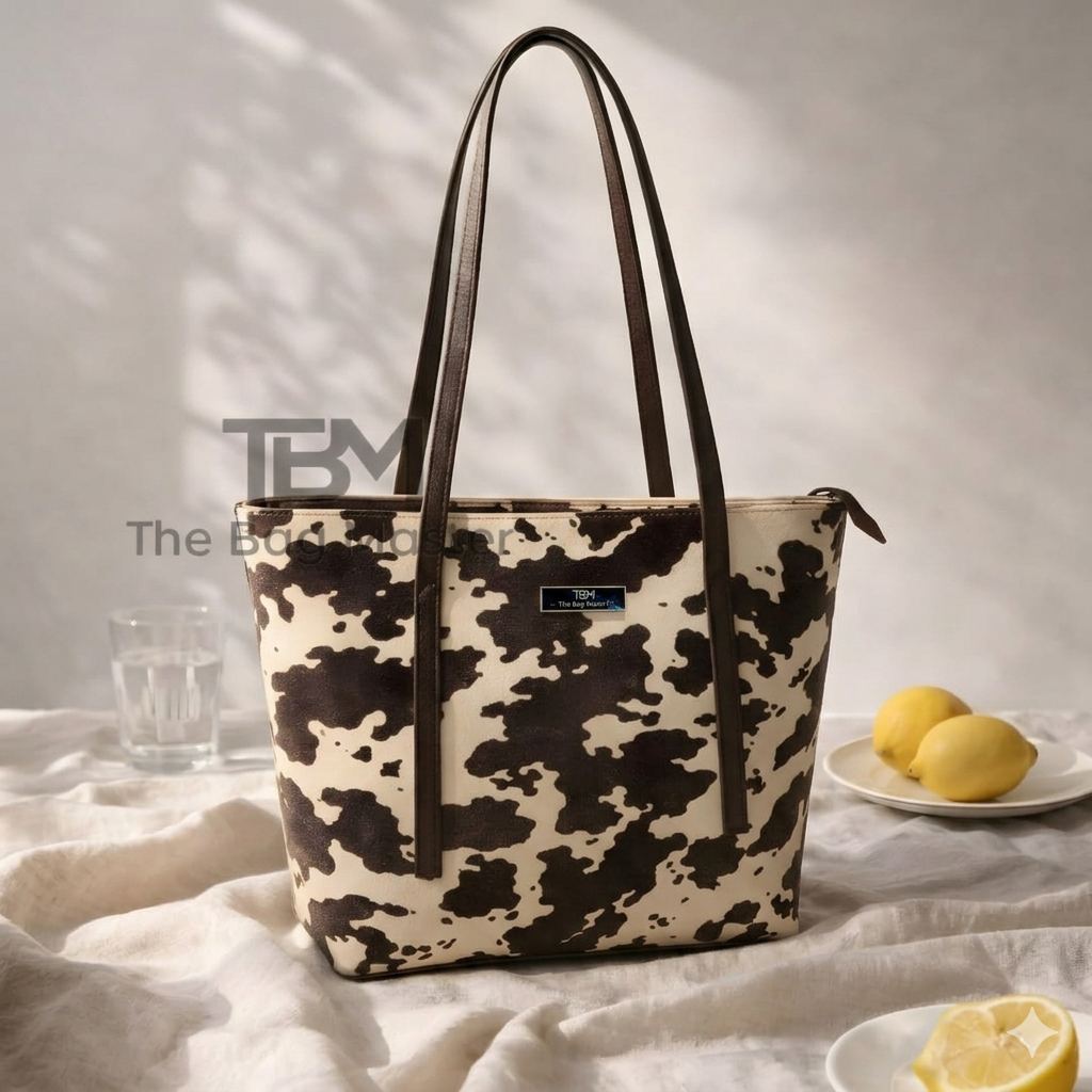 Premium Cow-Print Stylish Tote Bag