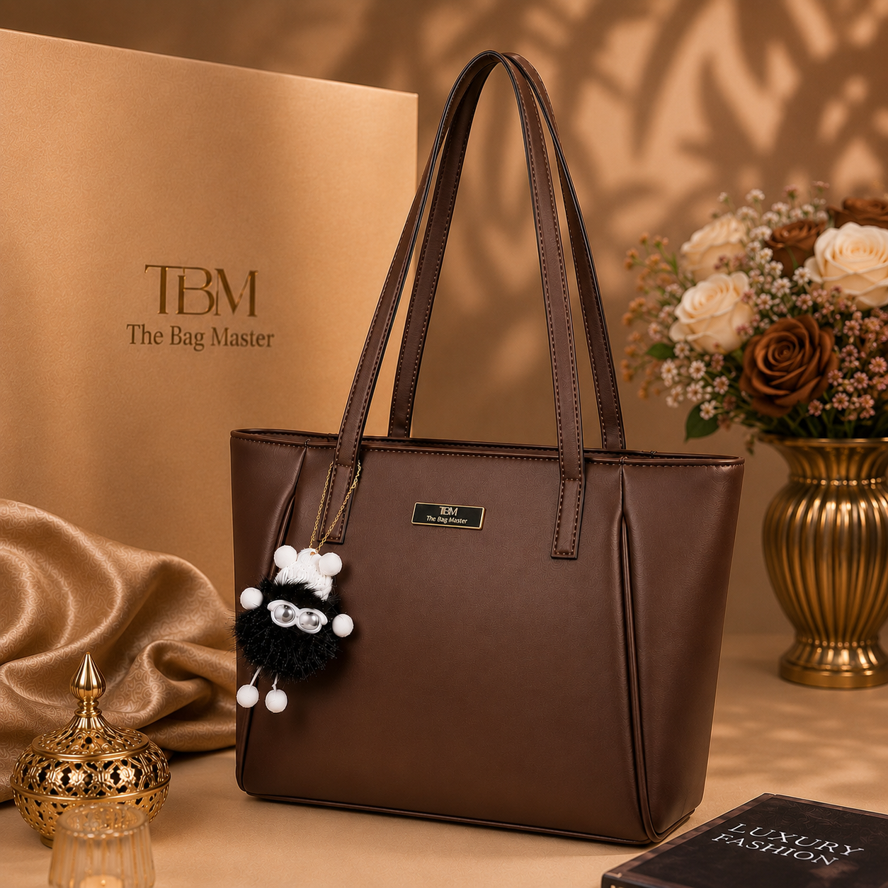 TBM Premium Women’s Tote Bag – Spacious Laptop Shoulder Handbag (12” x 12” x 5”)