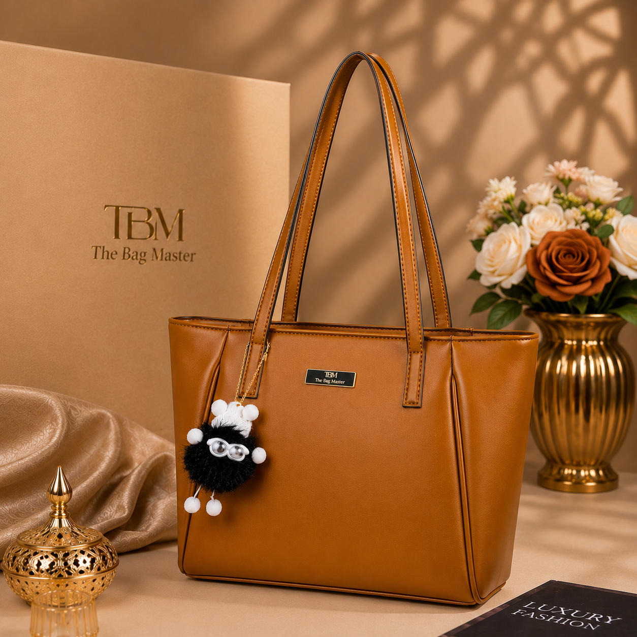 TBM Premium Women’s Tote Bag – Spacious Laptop Shoulder Handbag (12” x 12” x 5”)