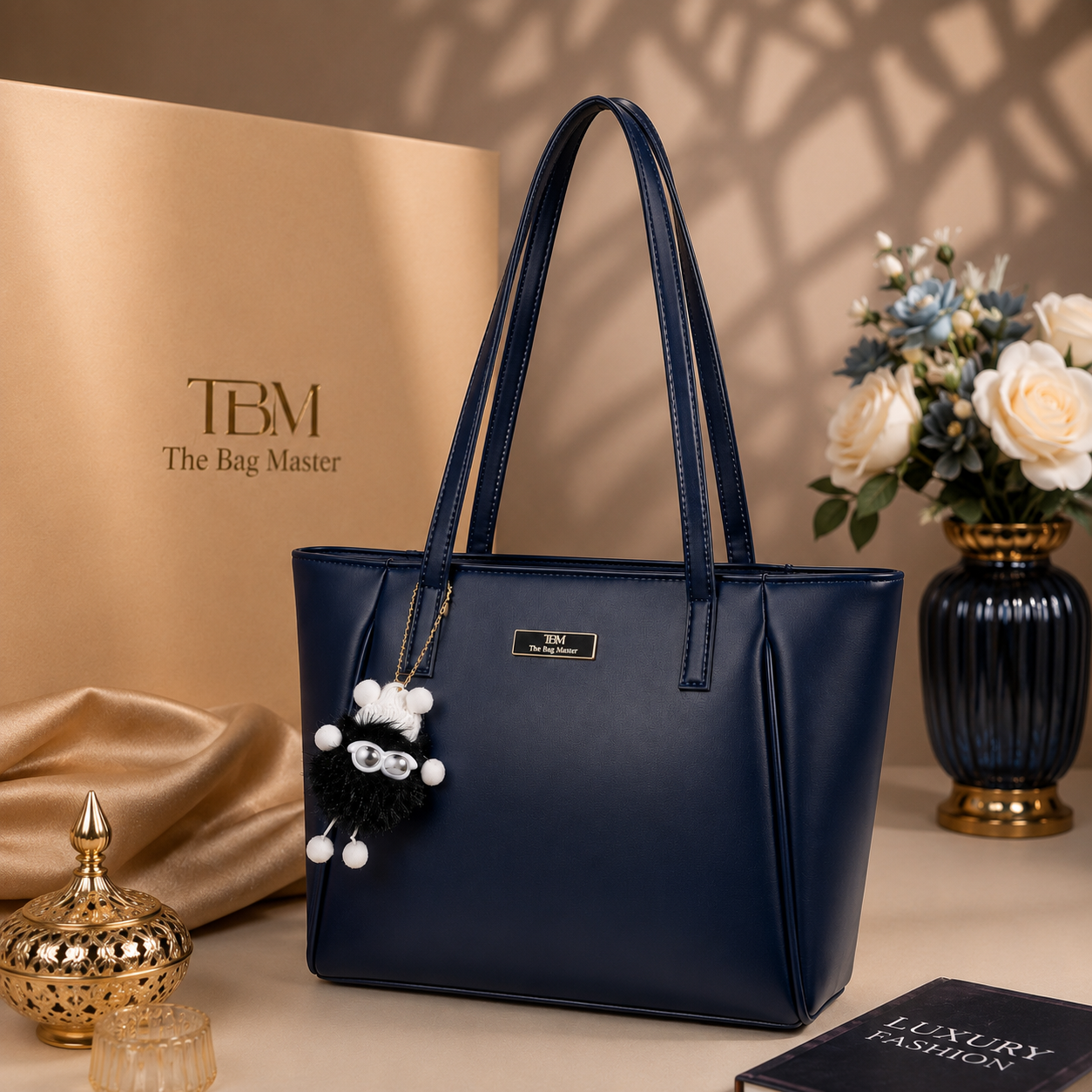 TBM Premium Women’s Tote Bag – Spacious Laptop Shoulder Handbag (12” x 12” x 5”)