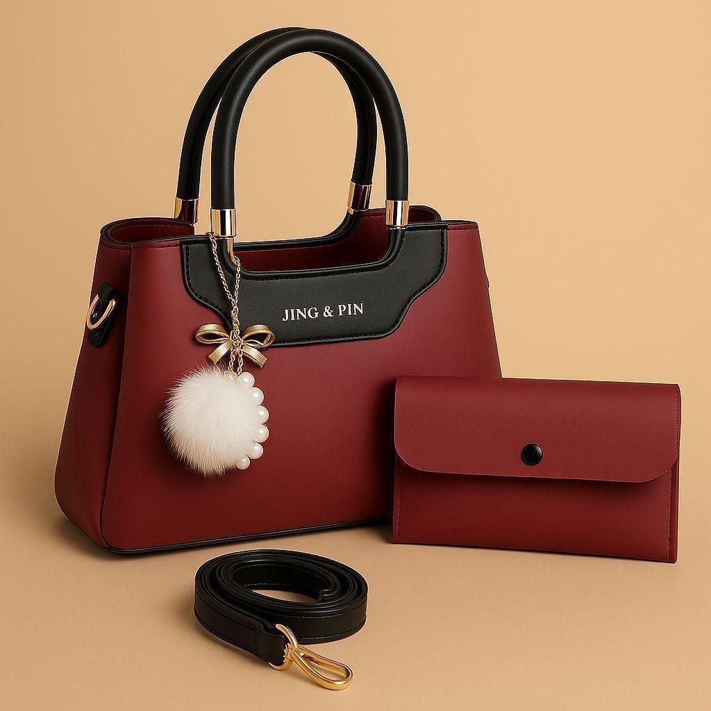 TBM JING & PIN Premium 3-Piece Handbag & Wallet Set