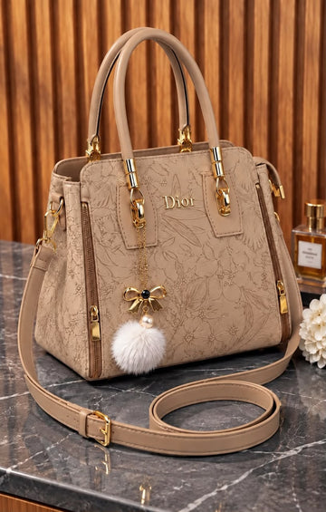 Floral Embossed Luxury Handbag