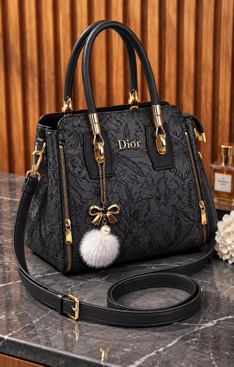 Floral Embossed Luxury Handbag