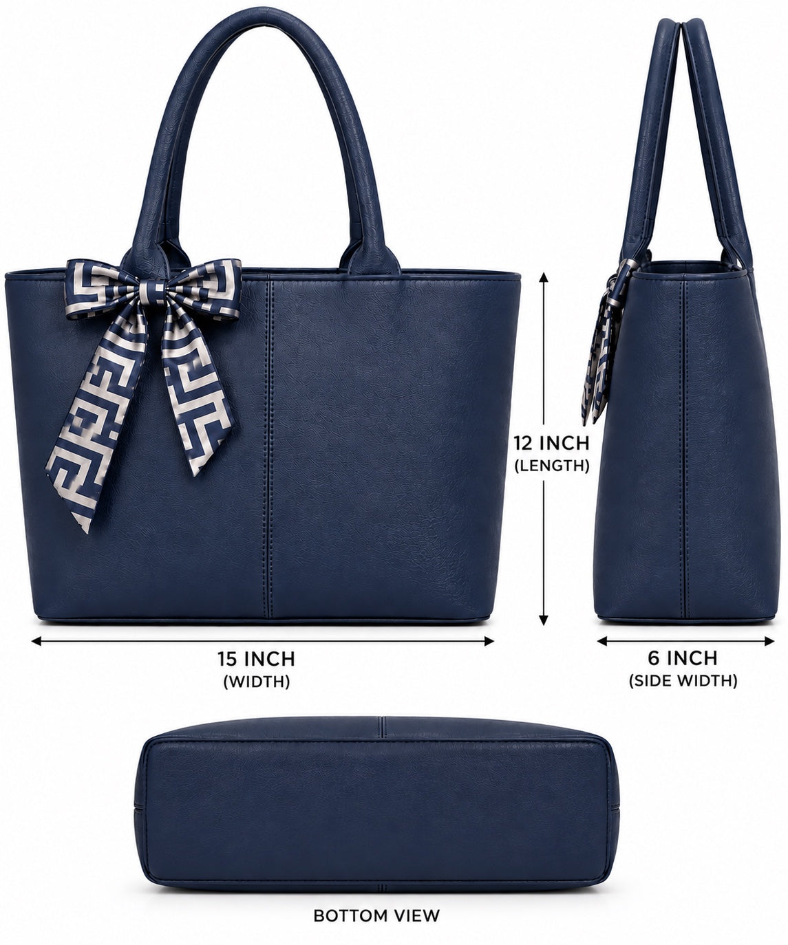 Elegant Everyday Tote Bag with Silk Ribbon – The Bag Master