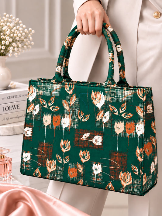 Floral Canvas Tote Bag