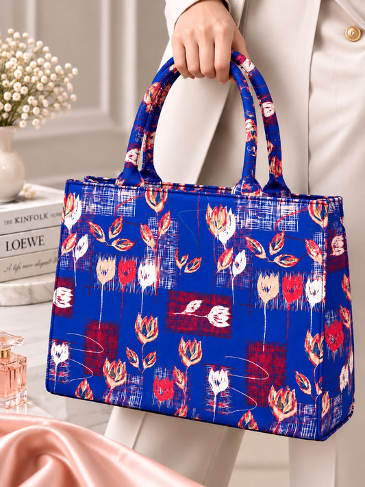 Floral Canvas Tote Bag